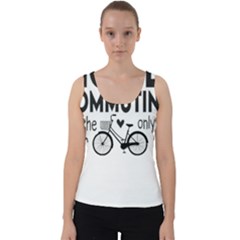 Bicycle T- Shirt Bicycle Commuting Is The Only Way For Me T- Shirt Yoga Reflexion Pose T- Shirtyoga Reflexion Pose T- Shirt Velvet Tank Top by hizuto