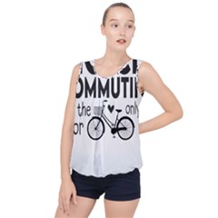 Bicycle T- Shirt Bicycle Commuting Is The Only Way For Me T- Shirt Yoga Reflexion Pose T- Shirtyoga Reflexion Pose T- Shirt Bubble Hem Chiffon Tank Top by hizuto