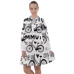 Bicycle T- Shirt Bicycle Commuting Is The Only Way For Me T- Shirt Yoga Reflexion Pose T- Shirtyoga Reflexion Pose T- Shirt All Frills Chiffon Dress by hizuto