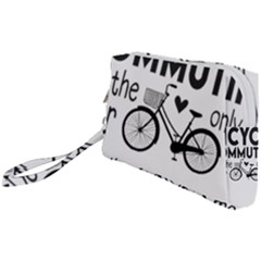 Bicycle T- Shirt Bicycle Commuting Is The Only Way For Me T- Shirt Yoga Reflexion Pose T- Shirtyoga Reflexion Pose T- Shirt Wristlet Pouch Bag (small) by hizuto