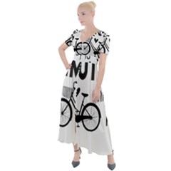 Bicycle T- Shirt Bicycle Commuting Is The Only Way For Me T- Shirt Yoga Reflexion Pose T- Shirtyoga Reflexion Pose T- Shirt Button Up Short Sleeve Maxi Dress