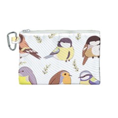 Birds Illustration T- Shirt Cute European Birds Illustration T- Shirt (1) Yoga Reflexion Pose T- Shirtyoga Reflexion Pose T- Shirt Canvas Cosmetic Bag (medium) by hizuto