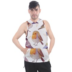 Birds Illustration T- Shirt Cute European Birds Illustration T- Shirt Yoga Reflexion Pose T- Shirtyoga Reflexion Pose T- Shirt Men s Sleeveless Hoodie by hizuto