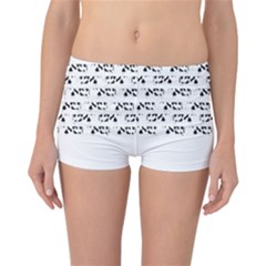 Black And White Cow T- Shirt Black And White Cows Keep On Moooving Cow Puns T- Shirt Yoga Reflexion Pose T- Shirtyoga Reflexion Pose T- Shirt Reversible Boyleg Bikini Bottoms by hizuto