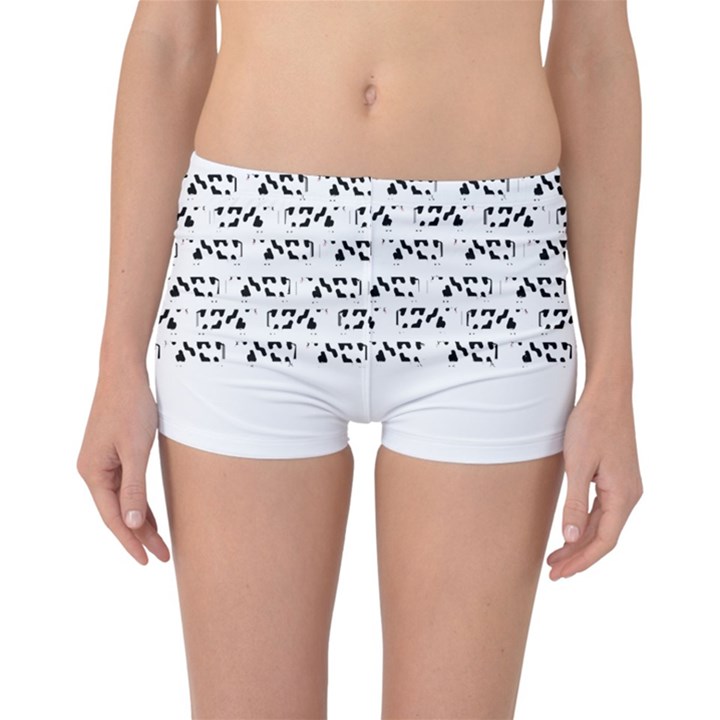 Black And White Cow T- Shirt Black And White Cows Keep On Moooving Cow Puns T- Shirt Yoga Reflexion Pose T- Shirtyoga Reflexion Pose T- Shirt Reversible Boyleg Bikini Bottoms