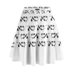 Black And White Cow T- Shirt Black And White Cows Keep On Moooving Cow Puns T- Shirt Yoga Reflexion Pose T- Shirtyoga Reflexion Pose T- Shirt High Waist Skirt by hizuto