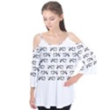 Black And White Cow T- Shirt Black And White Cows Keep On Moooving Cow Puns T- Shirt Yoga Reflexion Pose T- Shirtyoga Reflexion Pose T- Shirt Flutter Sleeve T-Shirt  View1