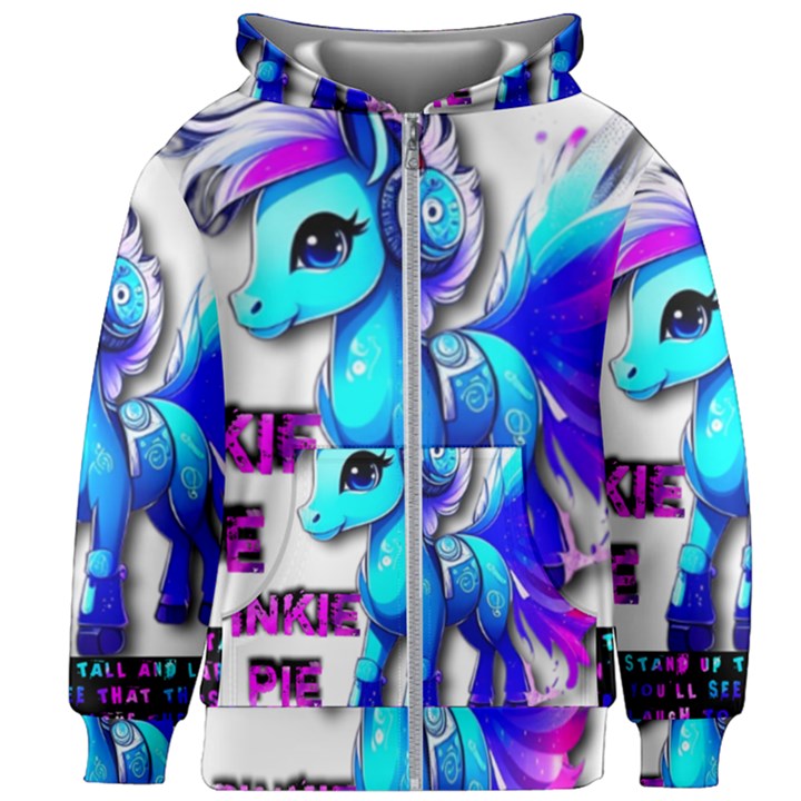 PINKIE PIE  Kids  Zipper Hoodie Without Drawstring