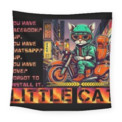 A Little Cat Square Tapestry (large) by Internationalstore