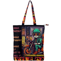 A Little Cat Double Zip Up Tote Bag by Internationalstore