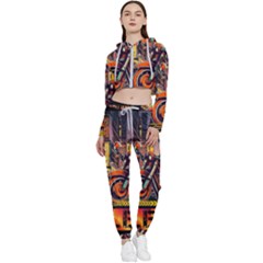 A Little Cat Cropped Zip Up Lounge Set by Internationalstore