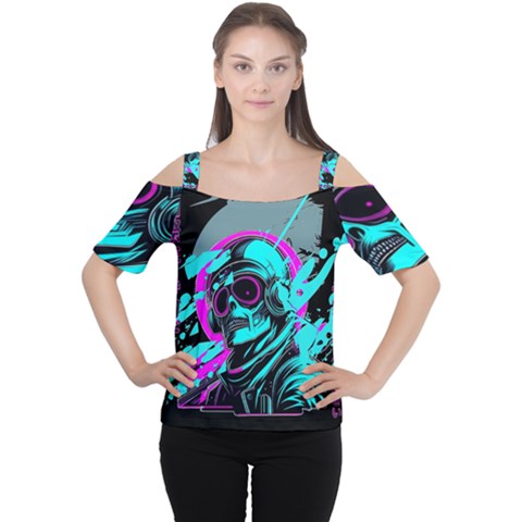 Aesthetic Art  Cutout Shoulder T-shirt by Internationalstore