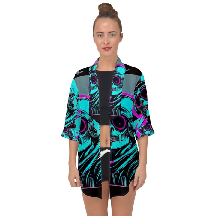 Aesthetic art  Open Front Chiffon Kimono