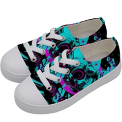 Aesthetic Art  Kids  Low Top Canvas Sneakers by Internationalstore