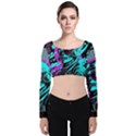 Aesthetic art  Velvet Long Sleeve Crop Top View1