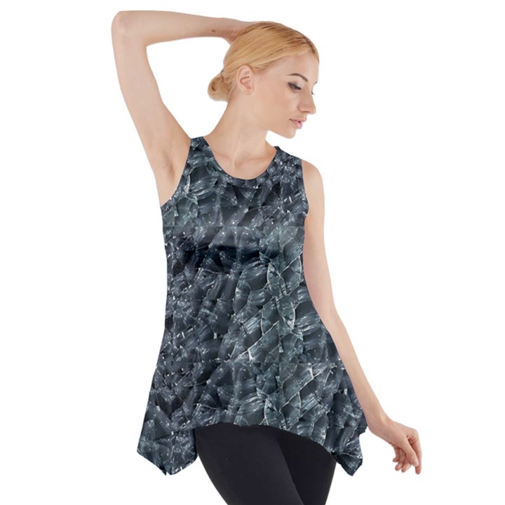 Ceramics Broken  Side Drop Tank Tunic