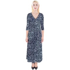 Ceramics Broken  Quarter Sleeve Wrap Maxi Dress by Internationalstore