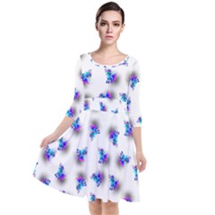 Last Unicorn  Quarter Sleeve Waist Band Dress by Internationalstore