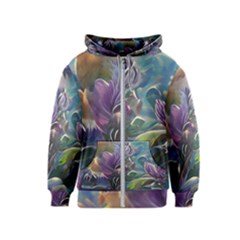 Abstract Blossoms  Kids  Zipper Hoodie by Internationalstore