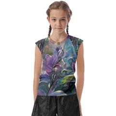 Abstract Blossoms  Kids  Raglan Cap Sleeve T-shirt by Internationalstore