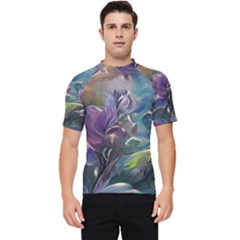 Abstract Blossoms  Men s Short Sleeve Rash Guard by Internationalstore