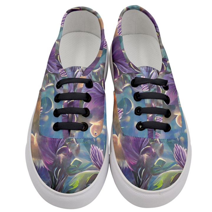 Abstract Blossoms  Women s Classic Low Top Sneakers