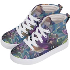 Abstract Blossoms  Kids  Hi-top Skate Sneakers by Internationalstore