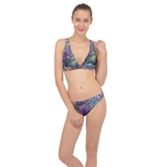 Abstract Blossoms  Classic Banded Bikini Set 