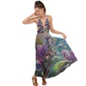 Abstract Blossoms  Backless Maxi Beach Dress View1