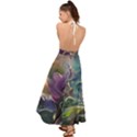 Abstract Blossoms  Backless Maxi Beach Dress View2