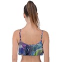 Abstract Blossoms  Frill Bikini Top View2