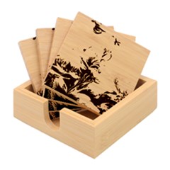 Abstract Blossoms  Bamboo Coaster Set by Internationalstore