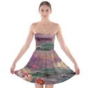 Abstract Flowers  Strapless Bra Top Dress View1