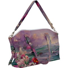 Abstract Flowers  Canvas Crossbody Bag