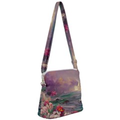 Abstract Flowers  Zipper Messenger Bag by Internationalstore