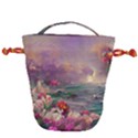 Abstract Flowers  Drawstring Bucket Bag View2