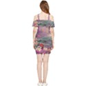 Abstract Flowers  Shoulder Frill Bodycon Summer Dress View2