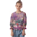 Abstract Flowers  Kids  Cuff Sleeve Top View1