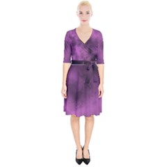 Purple Nebula Wrap Up Cocktail Dress by DiesMali