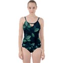 Foliage Cut Out Top Tankini Set View1