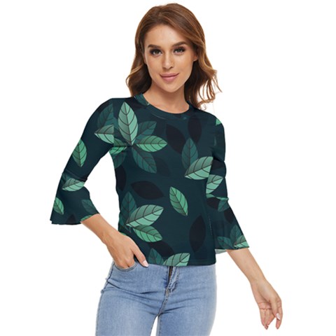 Foliage Bell Sleeve Top by HermanTelo