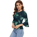 Foliage Bell Sleeve Top View2