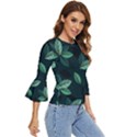 Foliage Bell Sleeve Top View3