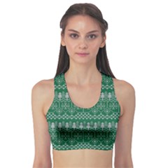 Christmas Knit Digital Fitness Sports Bra