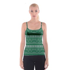 Christmas Knit Digital Spaghetti Strap Top