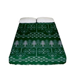 Christmas Knit Digital Fitted Sheet (full/ Double Size)