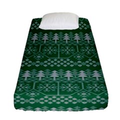 Christmas Knit Digital Fitted Sheet (single Size)