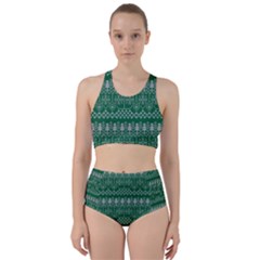 Christmas Knit Digital Racer Back Bikini Set