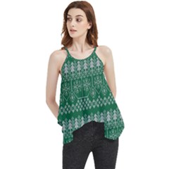 Christmas Knit Digital Flowy Camisole Tank Top