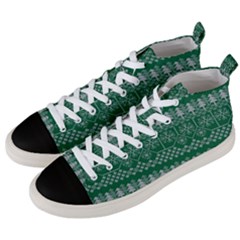 Christmas Knit Digital Men s Mid-top Canvas Sneakers